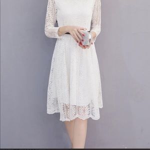 White lace dress